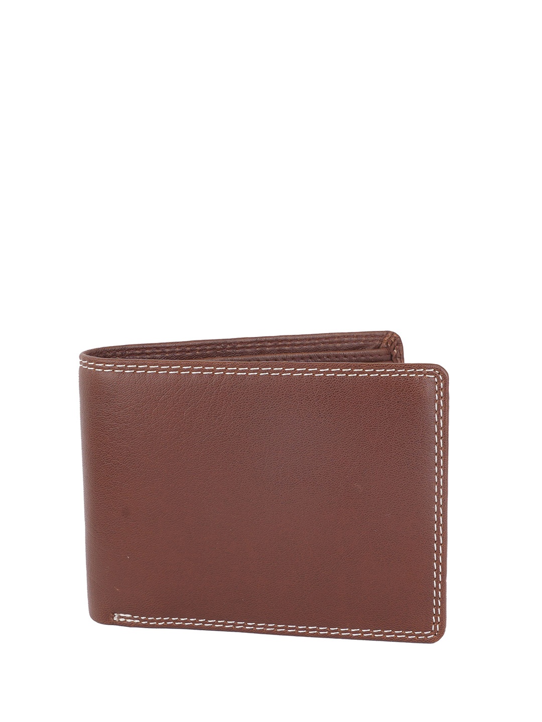 

CLARABAE Men PU Two Fold Wallet, Tan