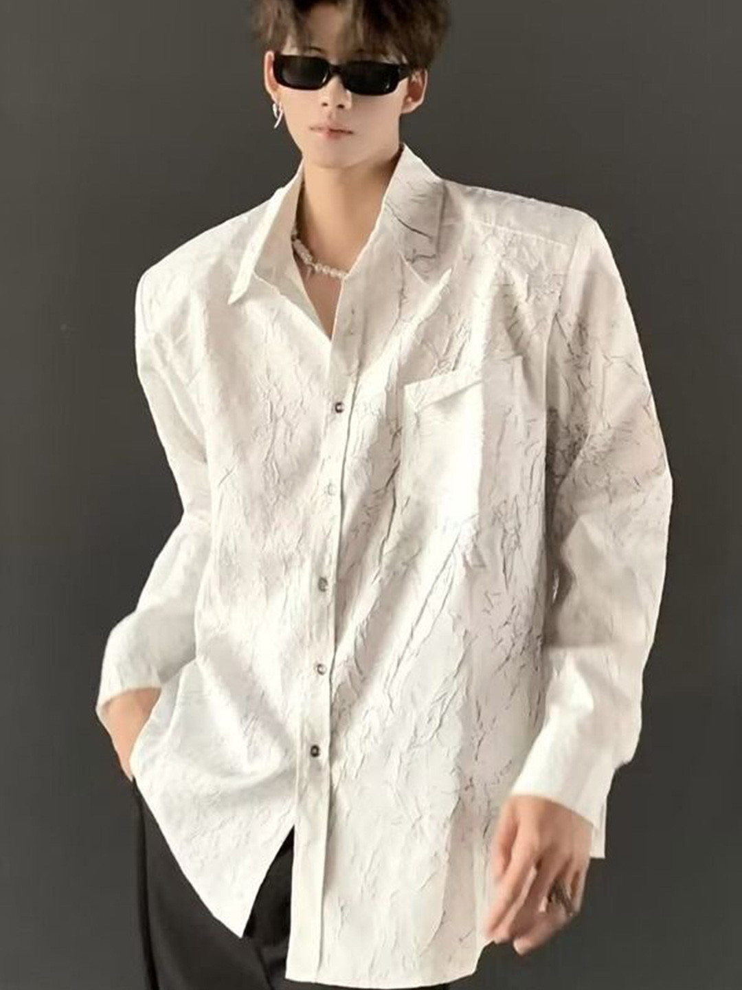 

StyleCast Men Opaque Casual Shirt, White