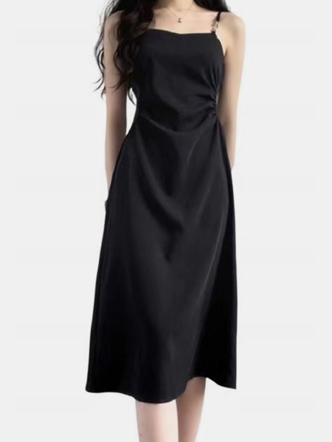 

DressBerry A-Line Midi Dress, Black
