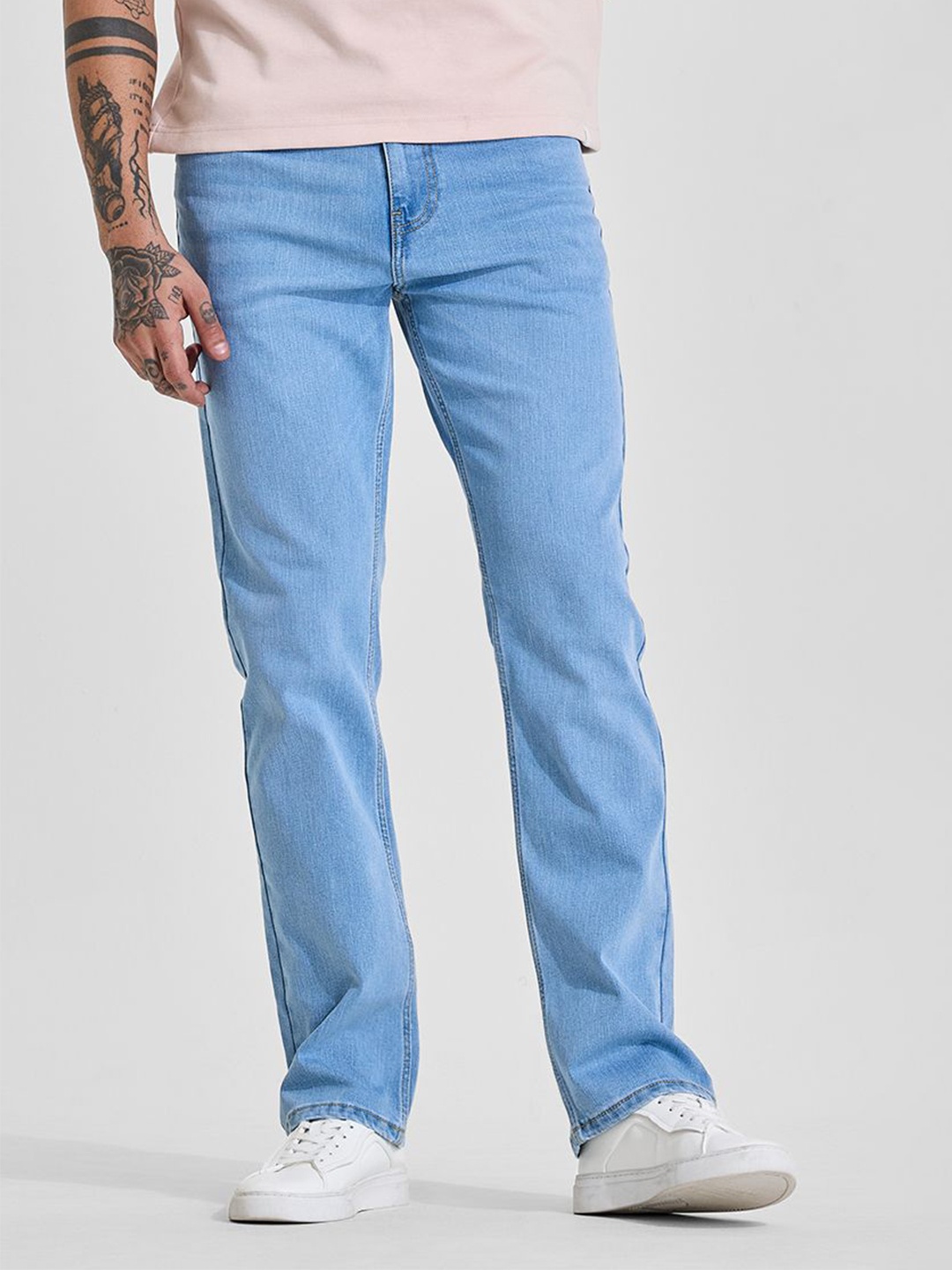

Snitch Men Cotton Straight Fit Stretchable Jeans, Blue