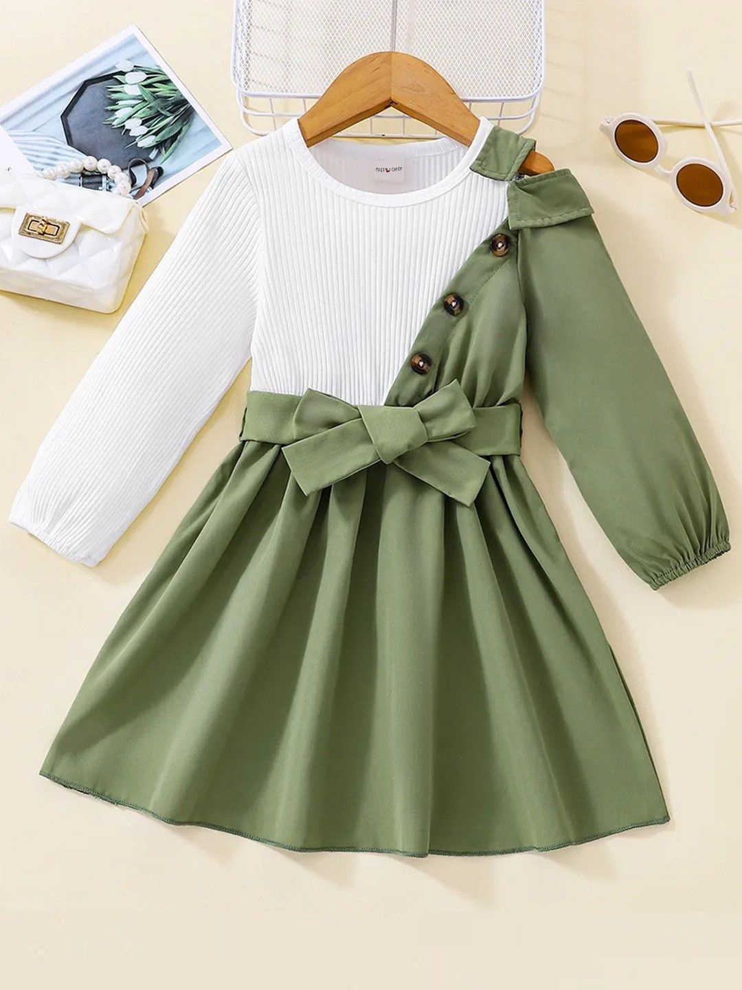 

Miss & Chief Embellished A-Line Dress, Green