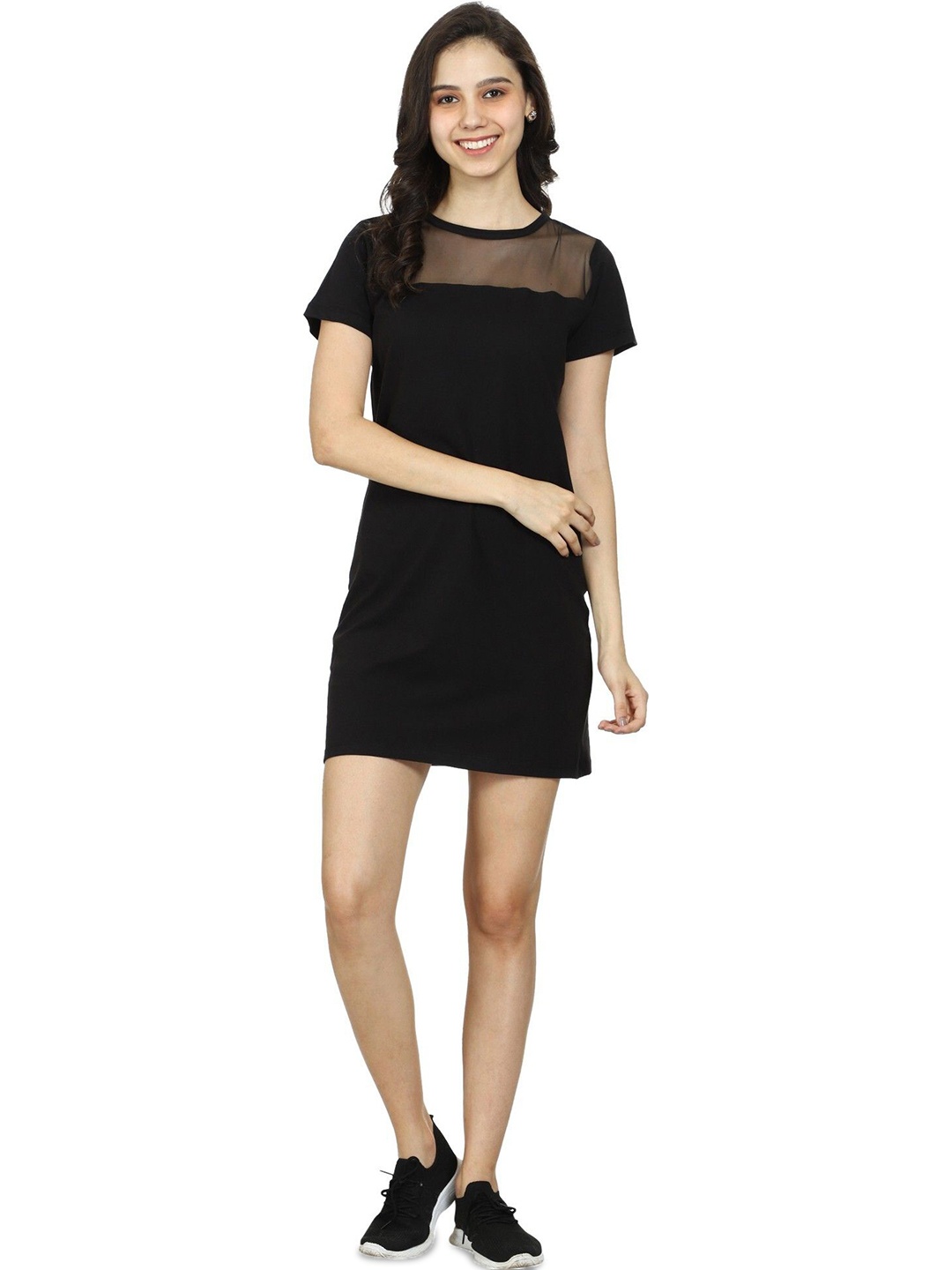 

ROARERS Off-Shoulder A-Line Mini Dress, Black