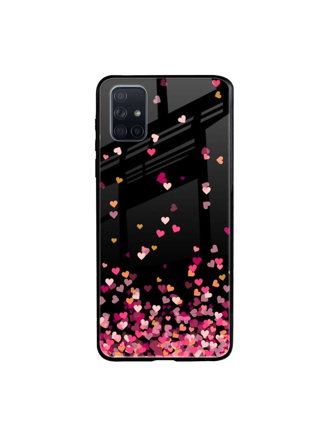 

QRIOH Quirky Printed Samsung Galaxy A71 Back Case Mobile Accessories, Black