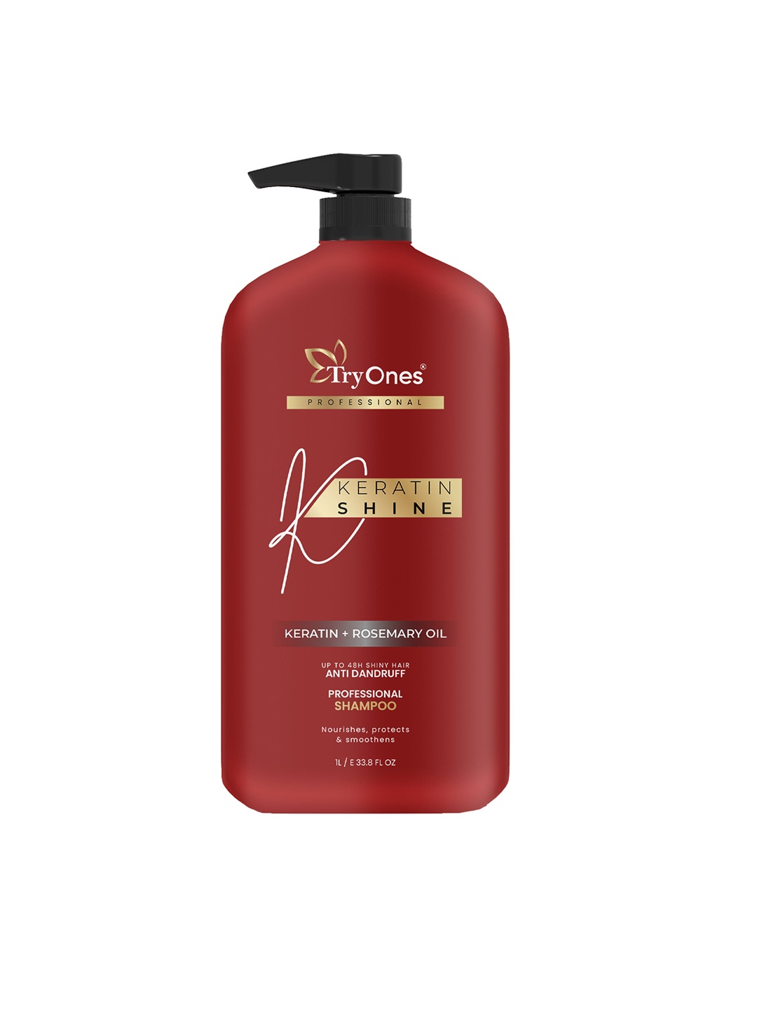 

TRYONES Keratin Shine Rosemary & Argan Oil Anti Dandruff Shampoo - 1 L, Red