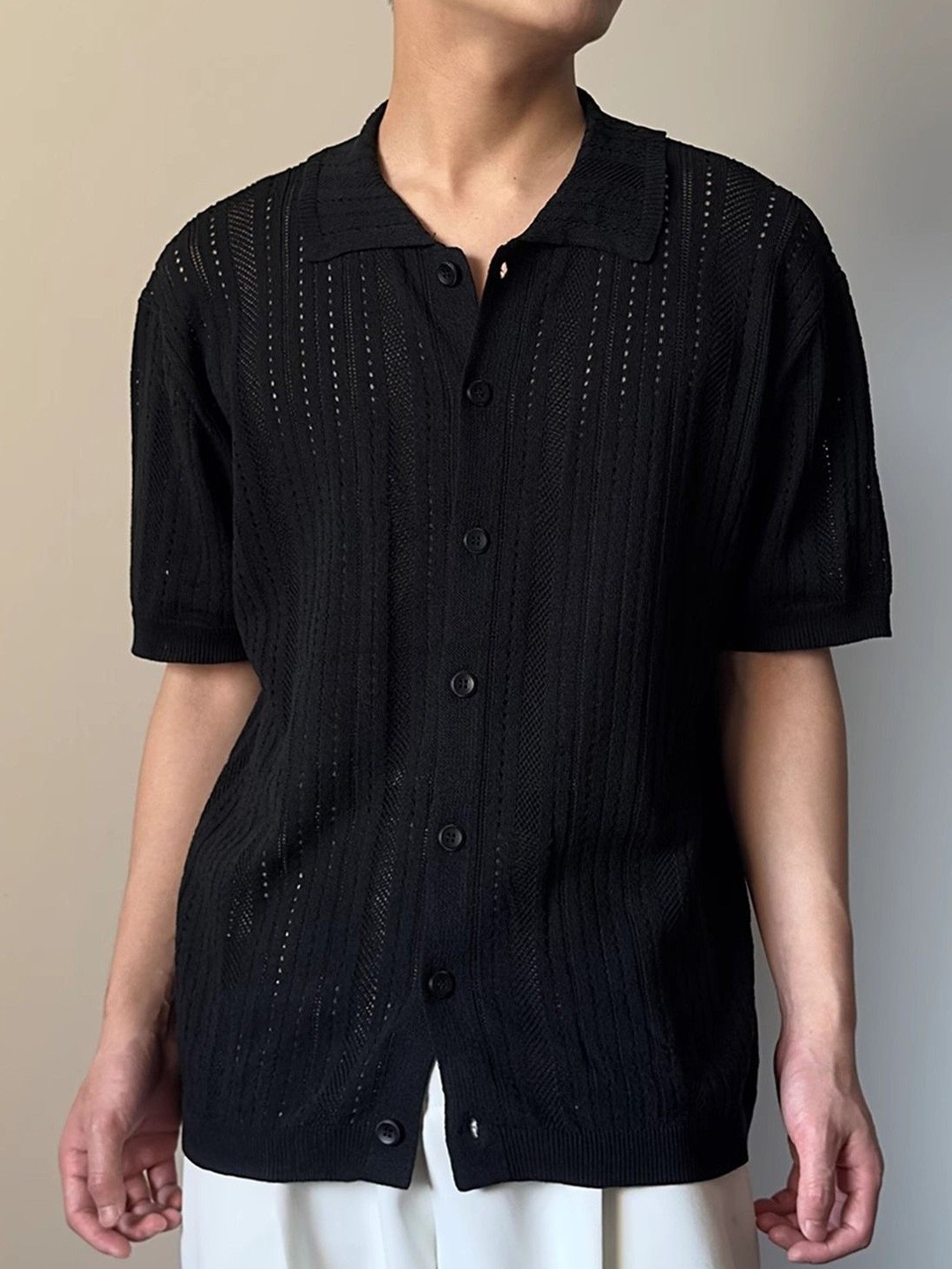 

StyleCast Men Opaque Casual Shirt, Black