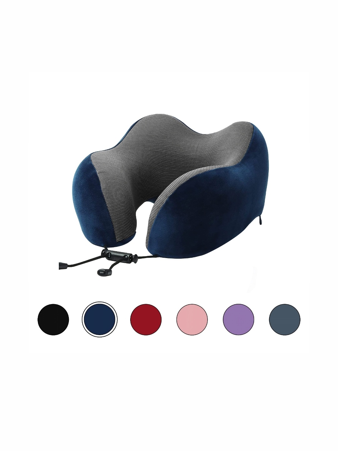 

BILLEBON Blue Memory Foam Filled Polycotton Breathable Travel Pillow