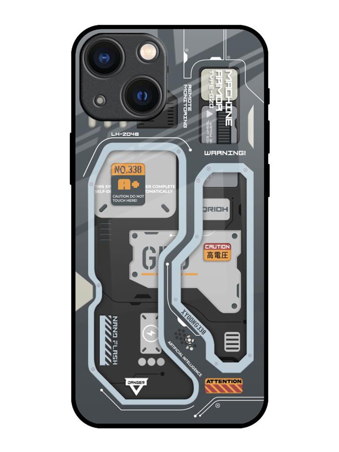 

QRIOH Typography Printed iPhone 14 Plus Back Case Mobile Accessories, Grey