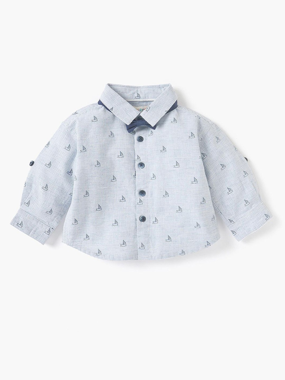 

Juniors by Babyshop Boys Opaque Printed Casual Shirt, Blue