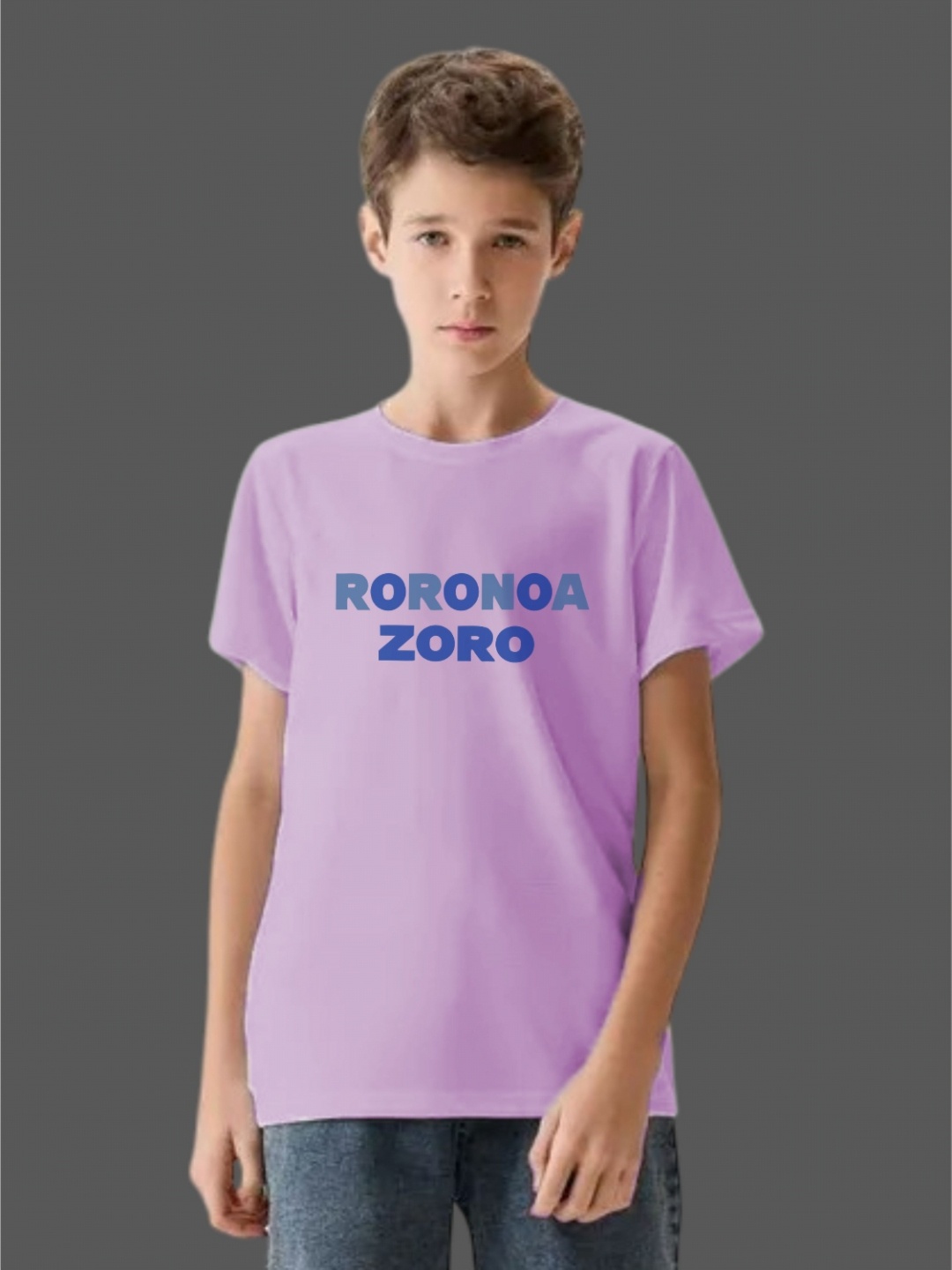 

Uniplanet store Boys Typography Printed Raw Edge T-shirt, Purple