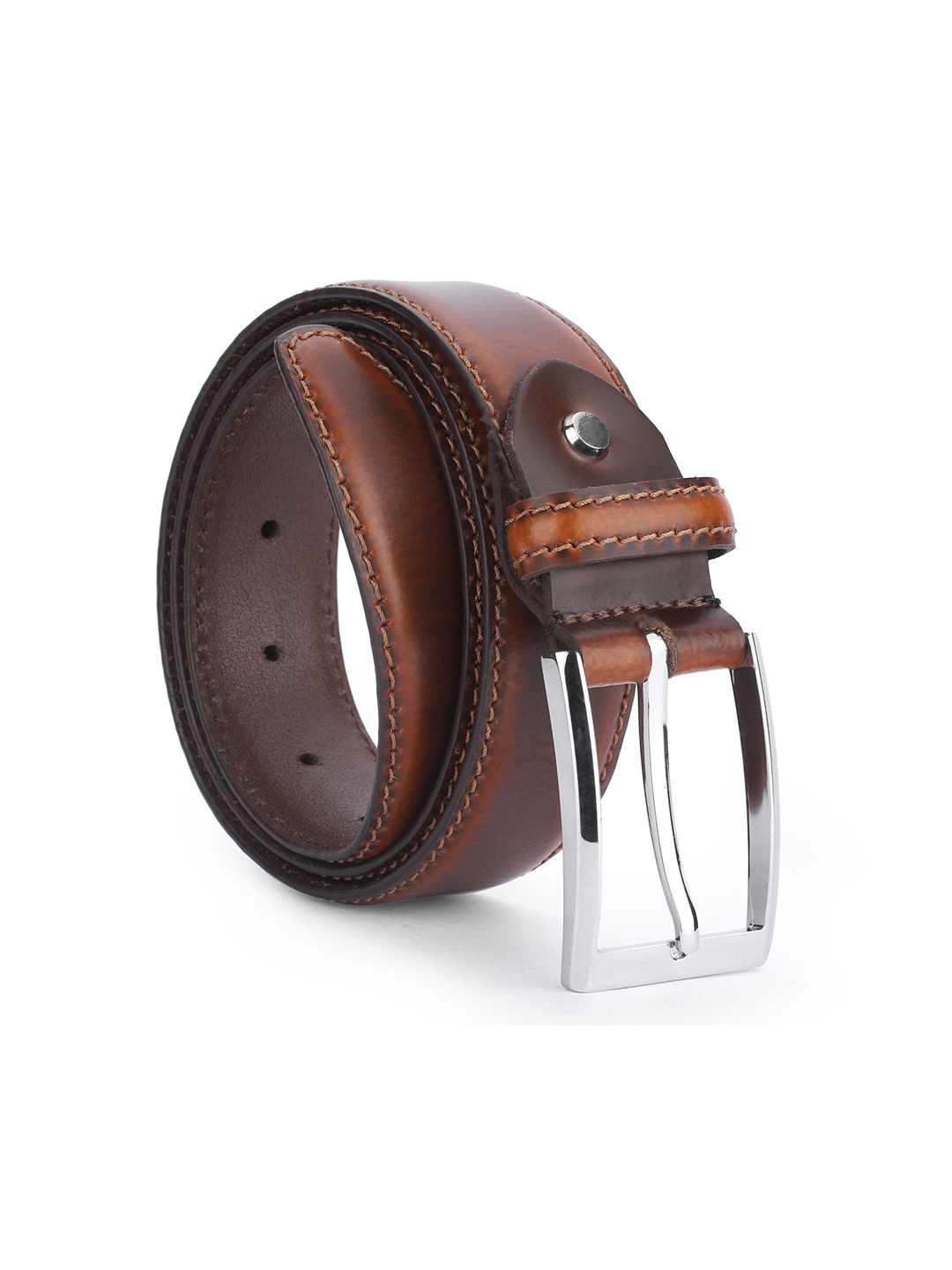 

WROGN Men Leather Formal Belt, Brown