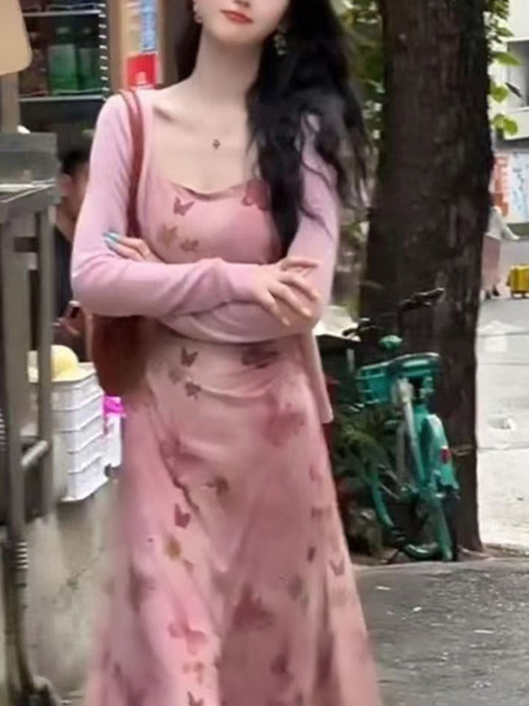 

DressBerry Floral Print Maxi Dress, Peach