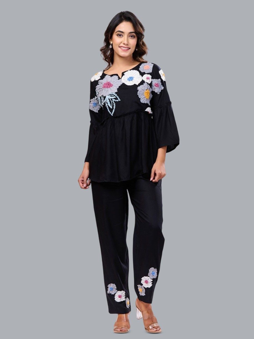 

Skinsi Floral Maxi Dress, Black