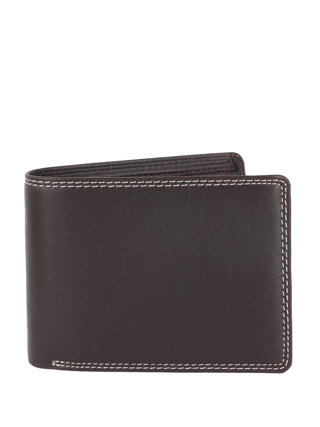 

CLARABAE Men PU Two Fold Wallet, Brown