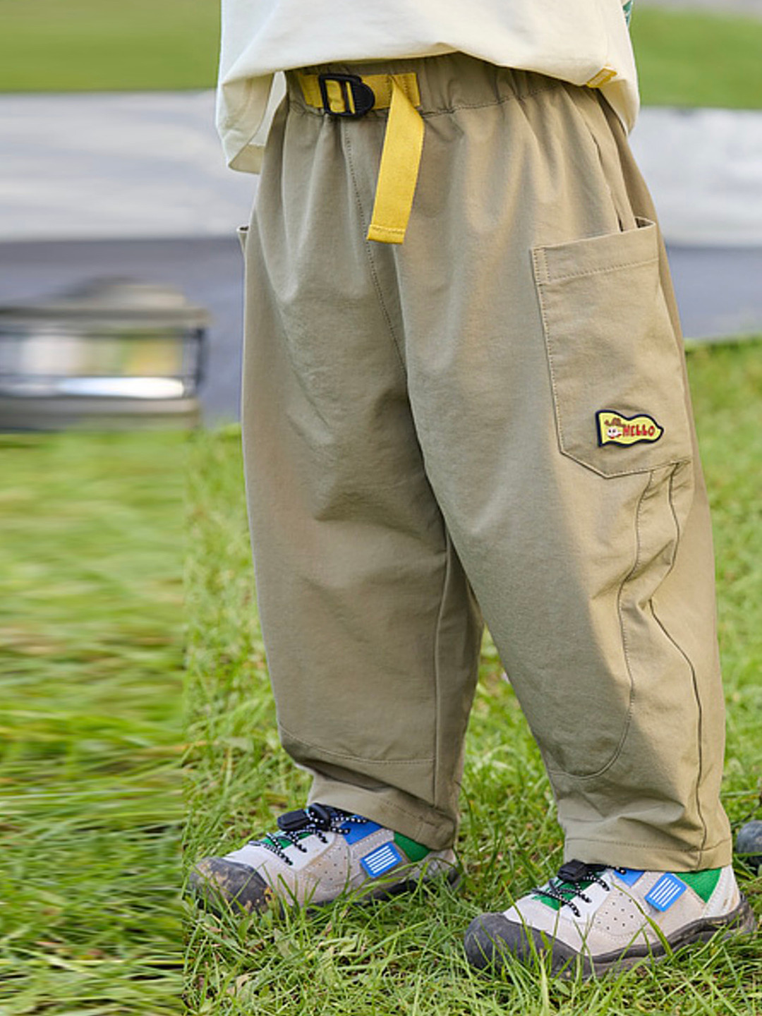 

LULU & SKY Boys Tapered Fit Trousers, Brown