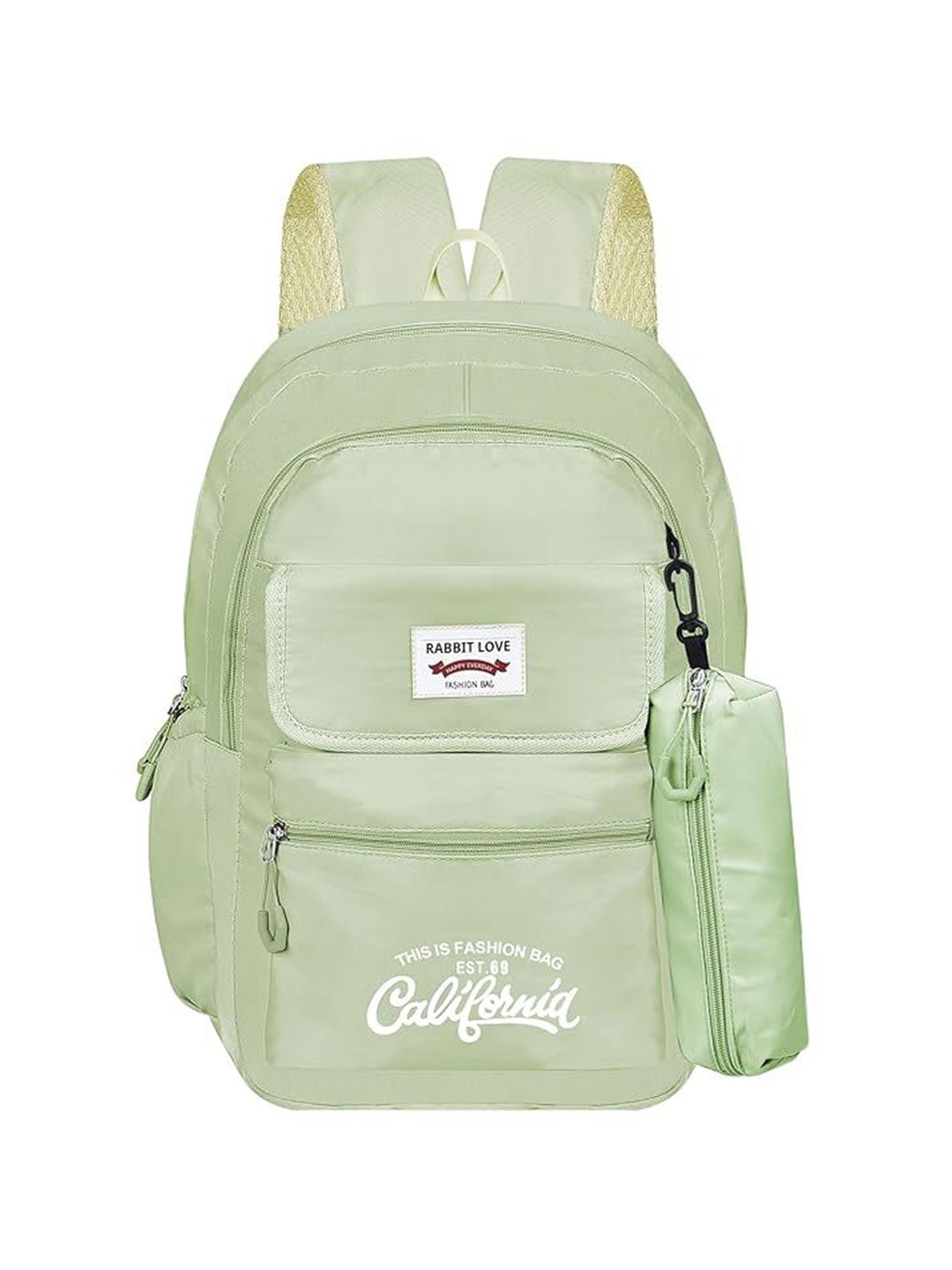 

Optima Printed Backpack With Pouch, Green