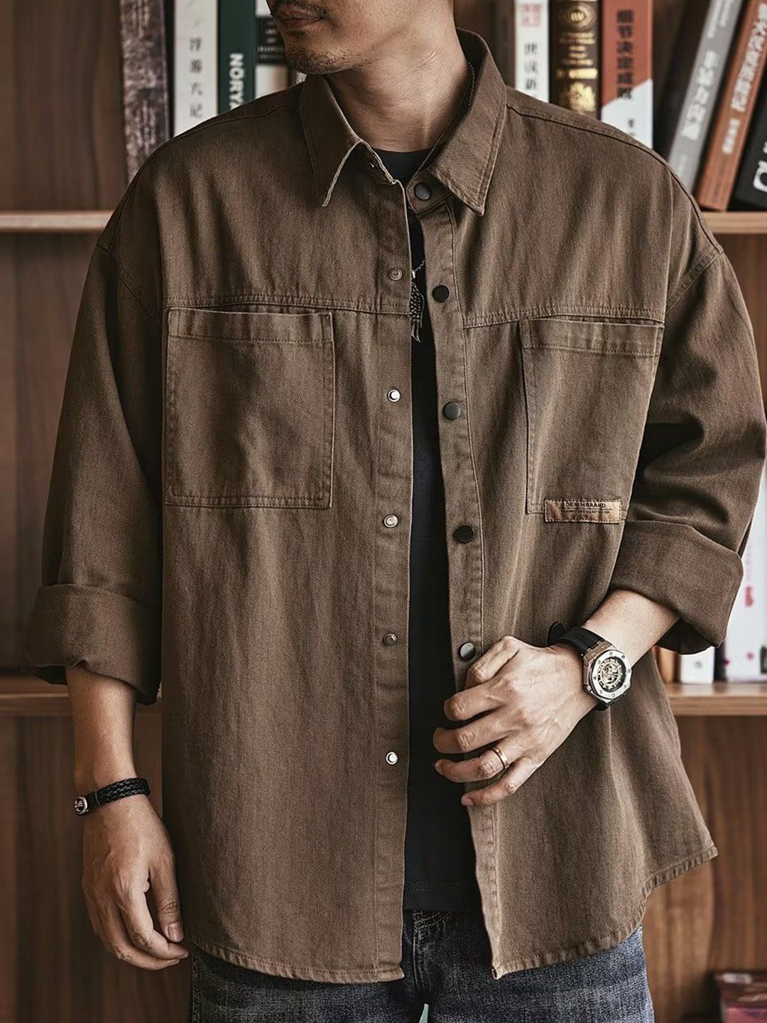 

StyleCast Men Opaque Casual Shirt, Brown