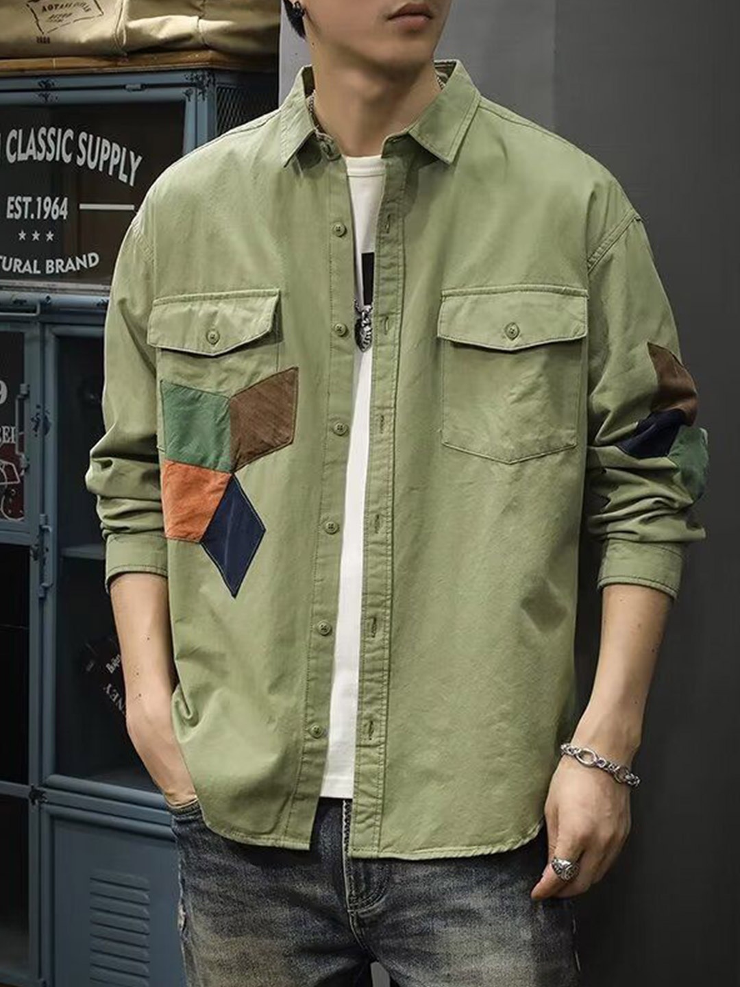 

StyleCast Men Opaque Casual Shirt, Green