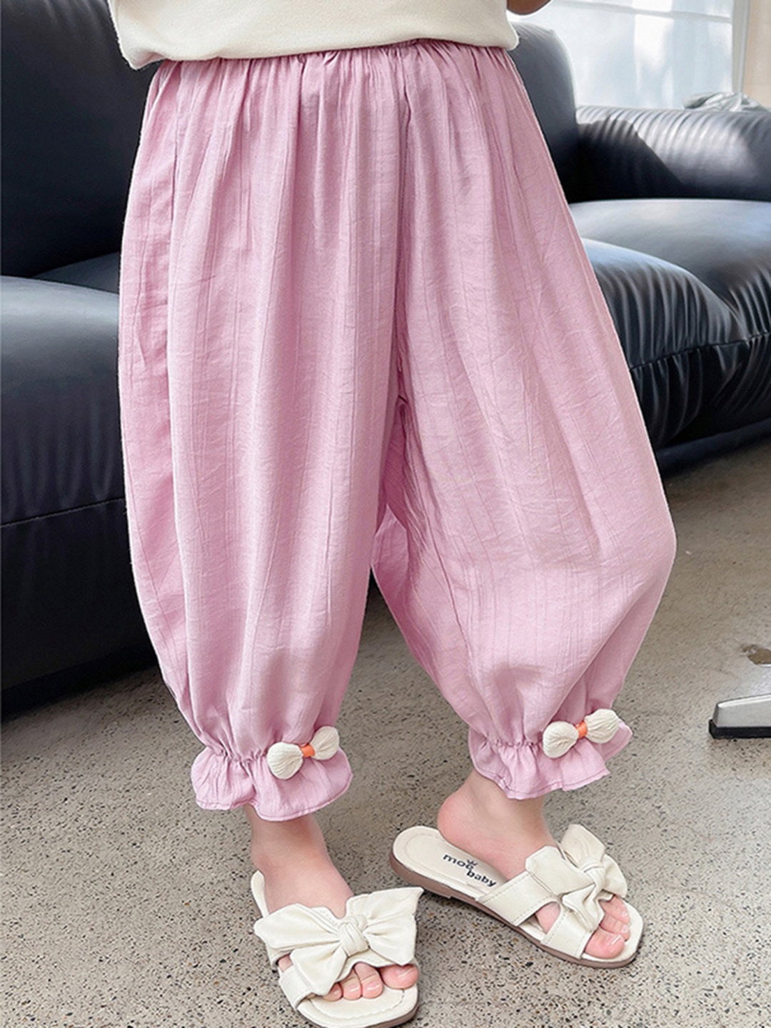 

LULU & SKY Girls High-Rise Joggers Trousers, Pink