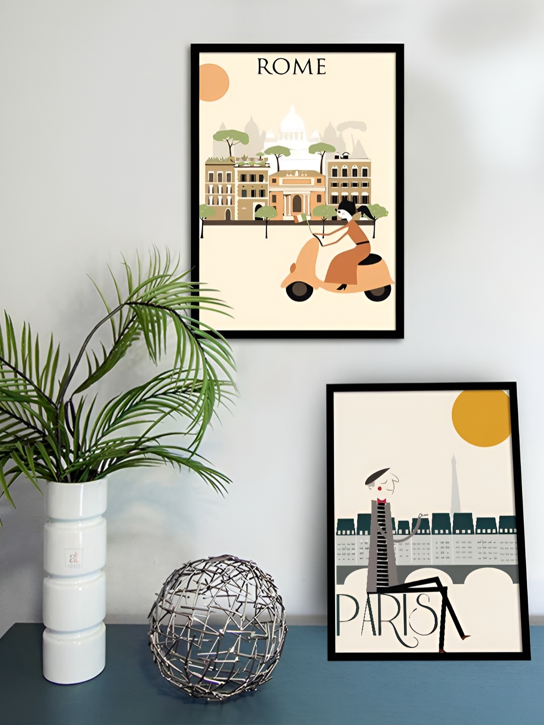 

Myntra Elegant Homes Black & Brown 2 Pieces Floral Printed Wall Paintings