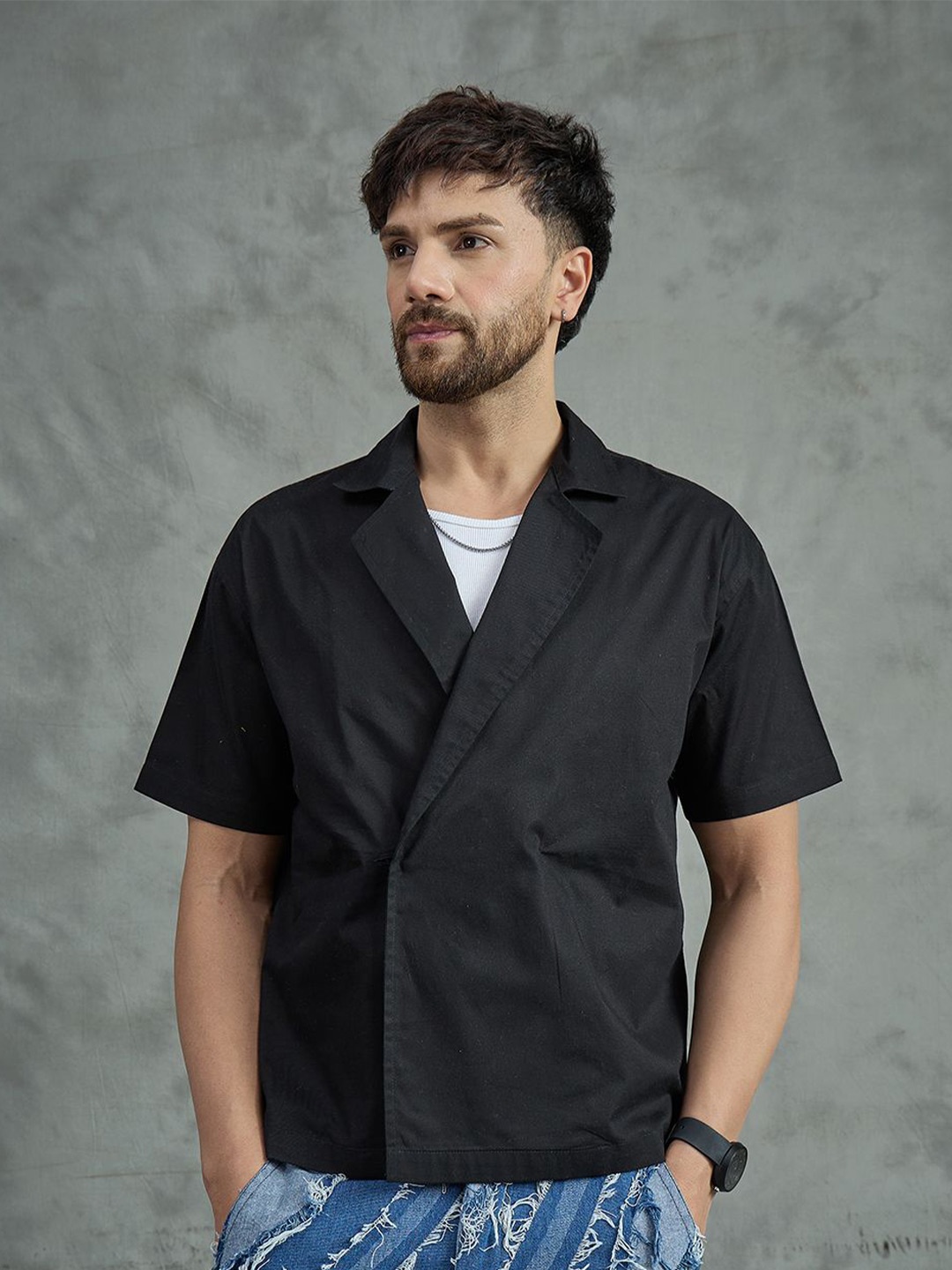 

FUGAZEE Men Opaque Casual Shirt, Black