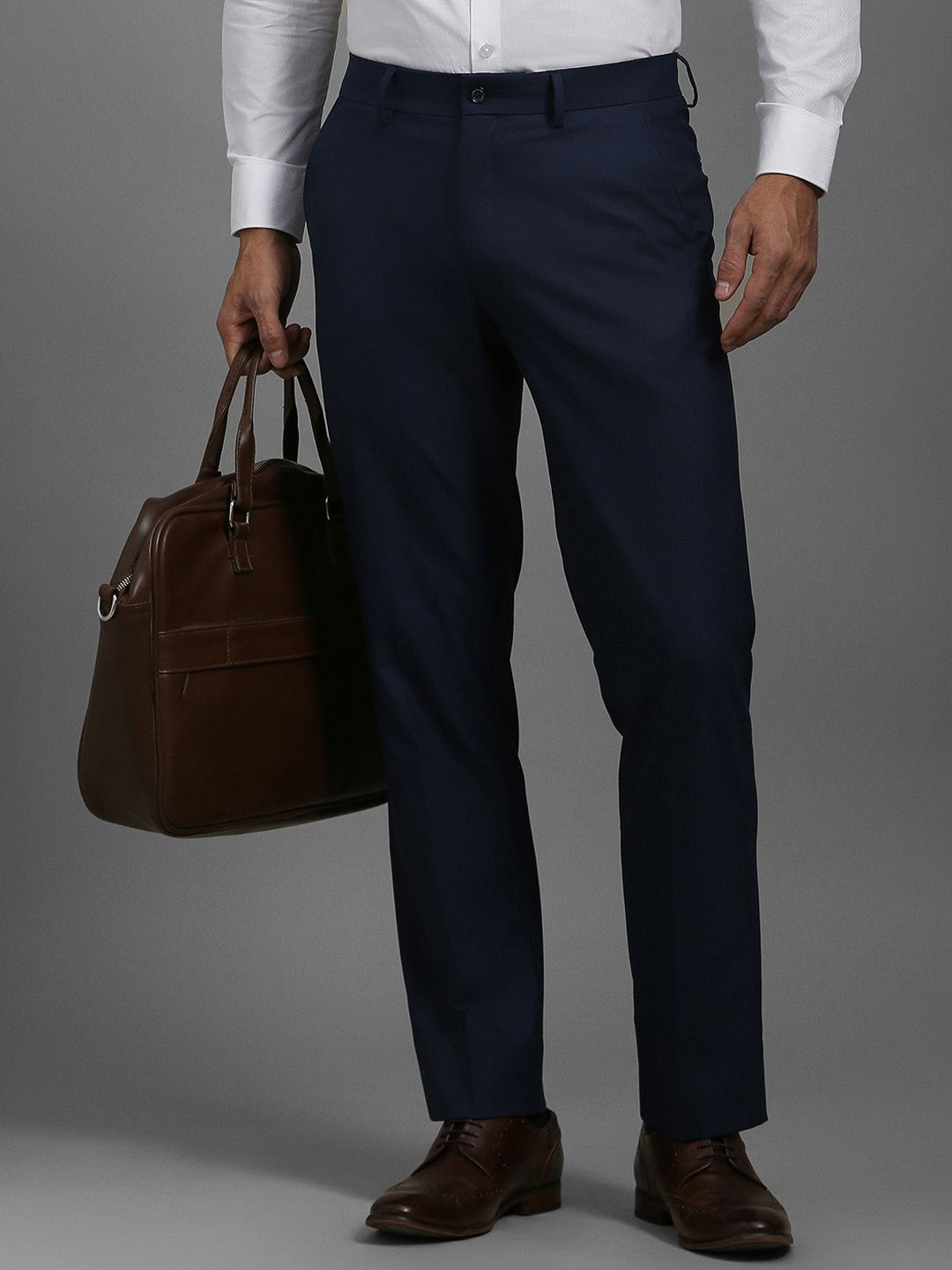 

Louis Philippe Men Trousers, Navy blue