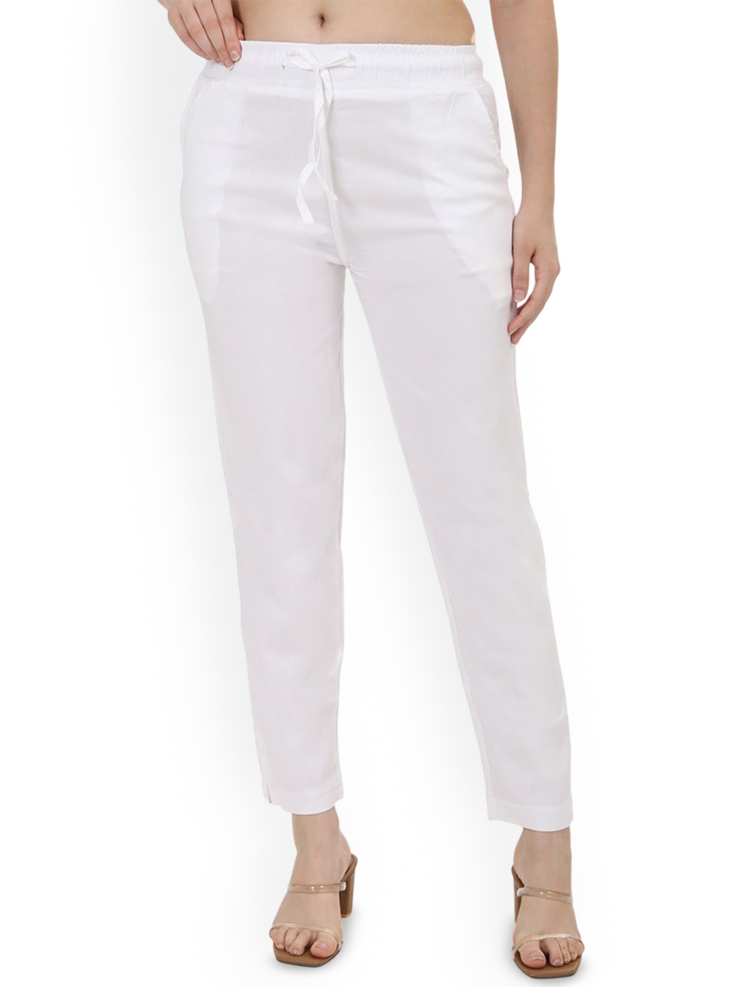

Fly Birds Women Tailored Trousers, White