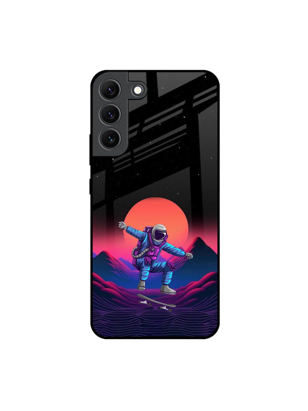 

QRIOH Quirky Printed Samsung Galaxy S22 Back Case Mobile Accessories, Black