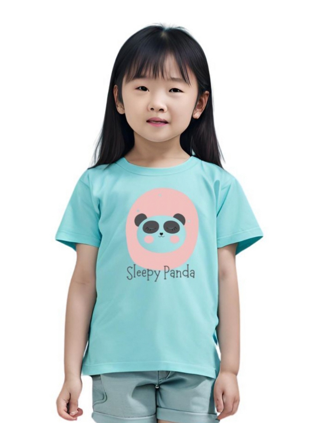 

BAESD Girls Printed Applique T-shirt, Blue