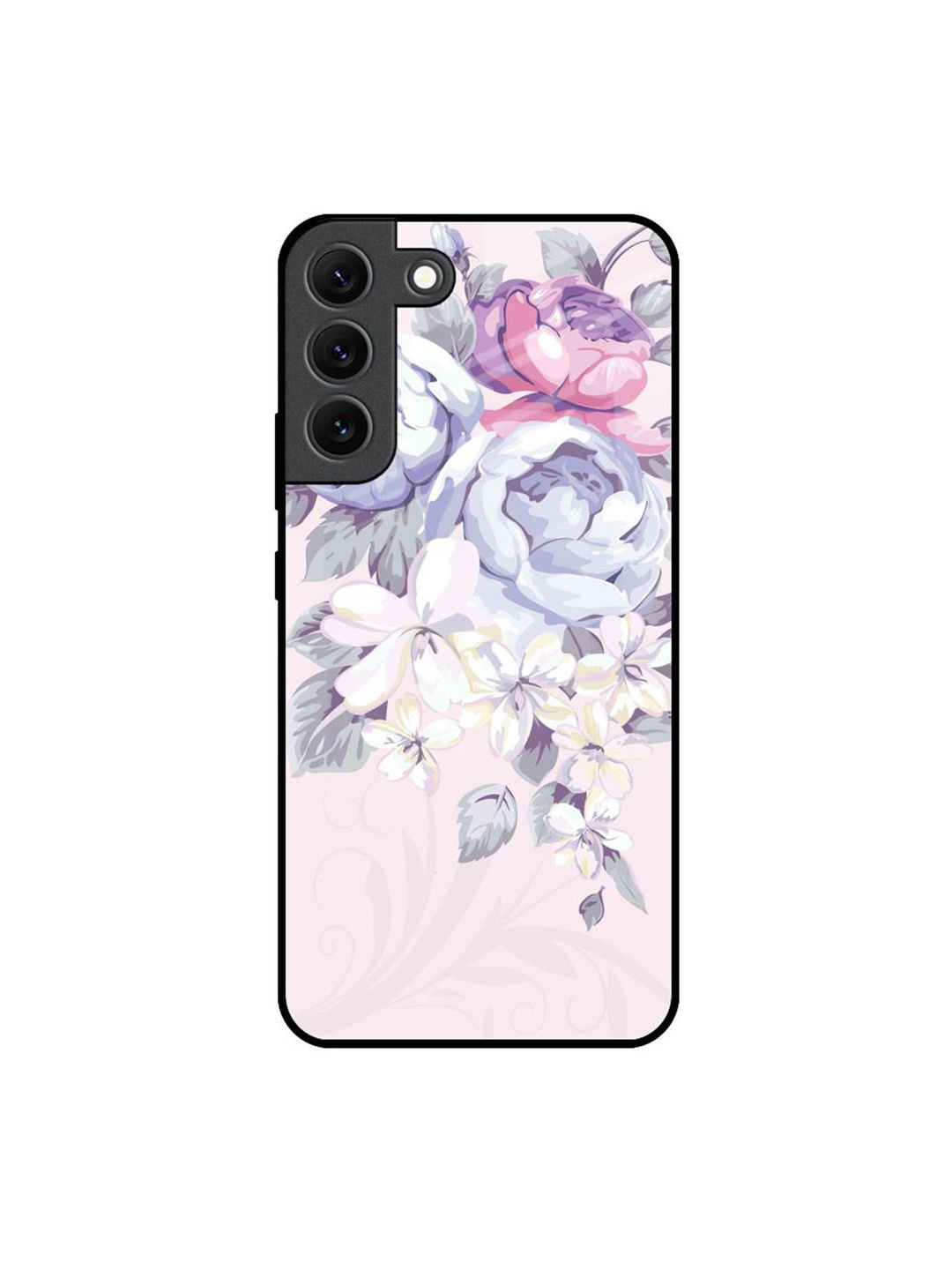 

QRIOH Floral Printed Samsung Galaxy S22 Back Case Mobile Accessories, Pink