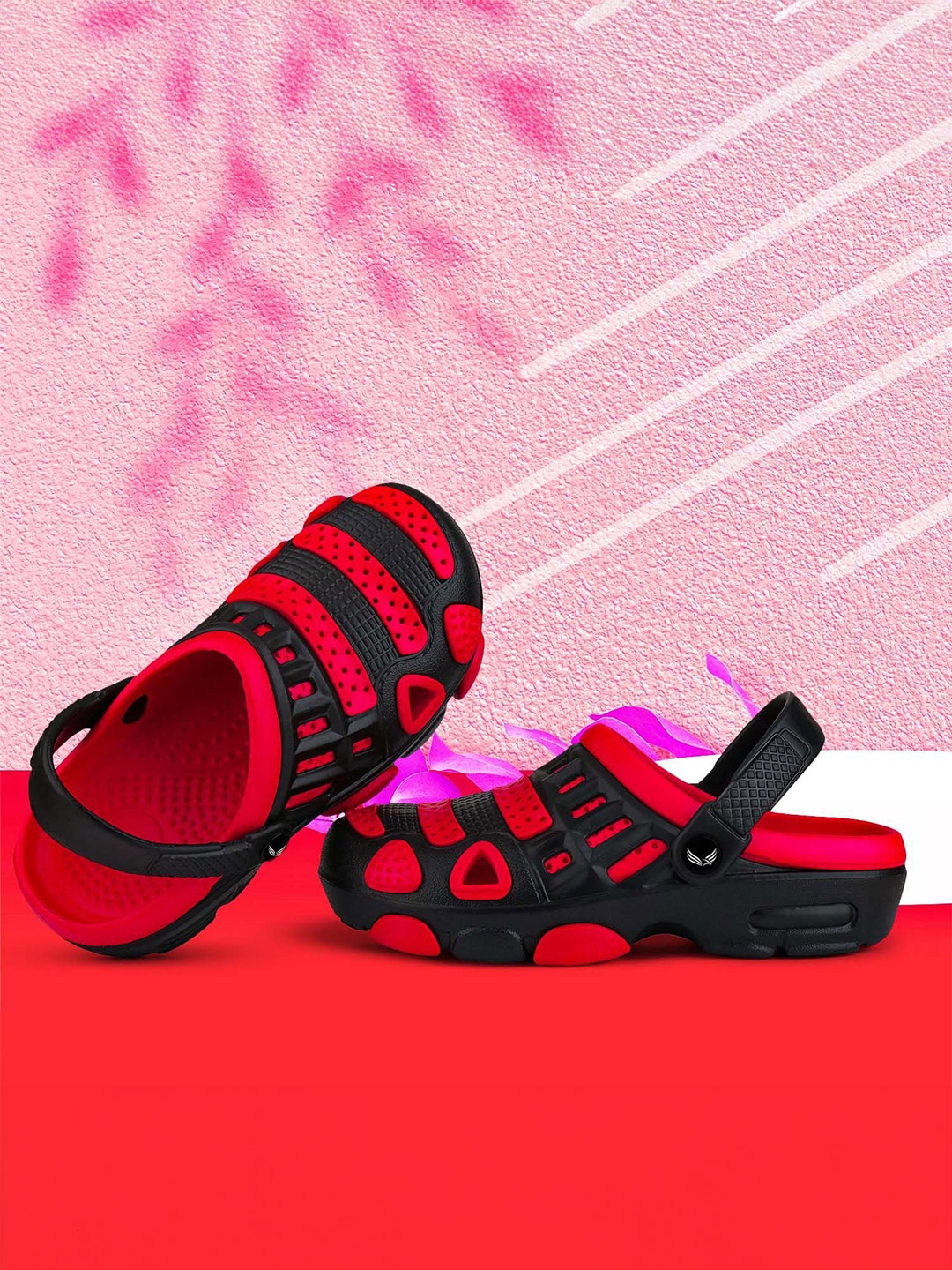 

BERSACHE Boys Pack Of 2 Clogs Flip-Flops, Red