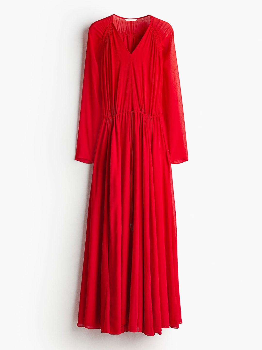 

H&M Long Chiffon Dress, Red