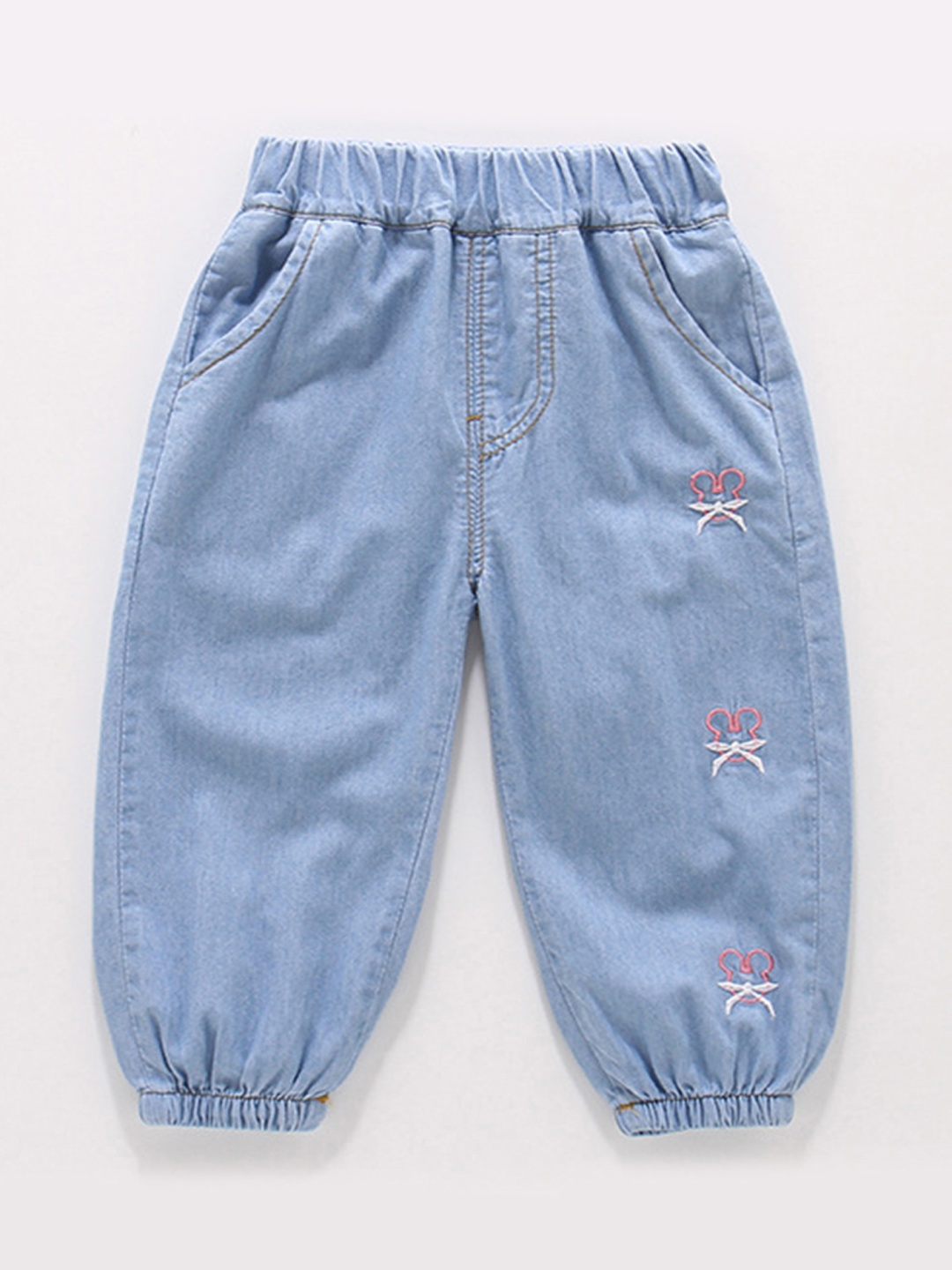 

LULU & SKY Girls Printed Loose Fit Joggers Trousers, Blue