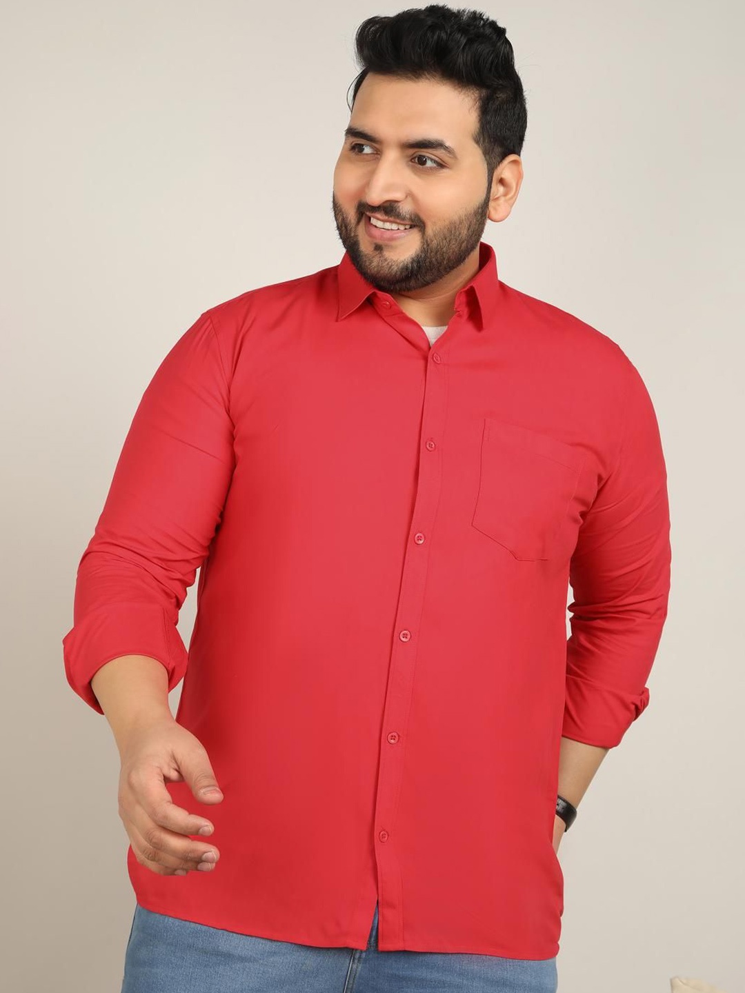 

METRONAUT PLUS Men Classic Opaque Casual Shirt, Red
