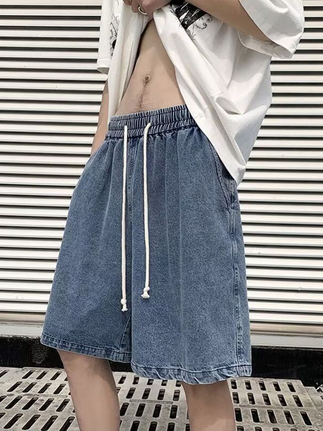 

StyleCast Men Loose Fit Shorts, Blue
