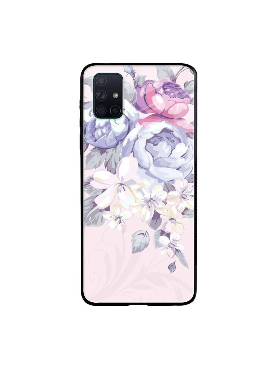 

QRIOH Floral Printed Samsung Galaxy A71 Back Case Mobile Accessories, Pink