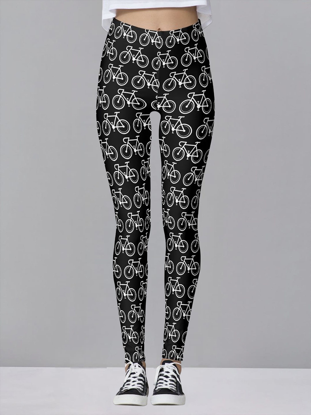

DTR FASHION Women Printed Jeggings, Black