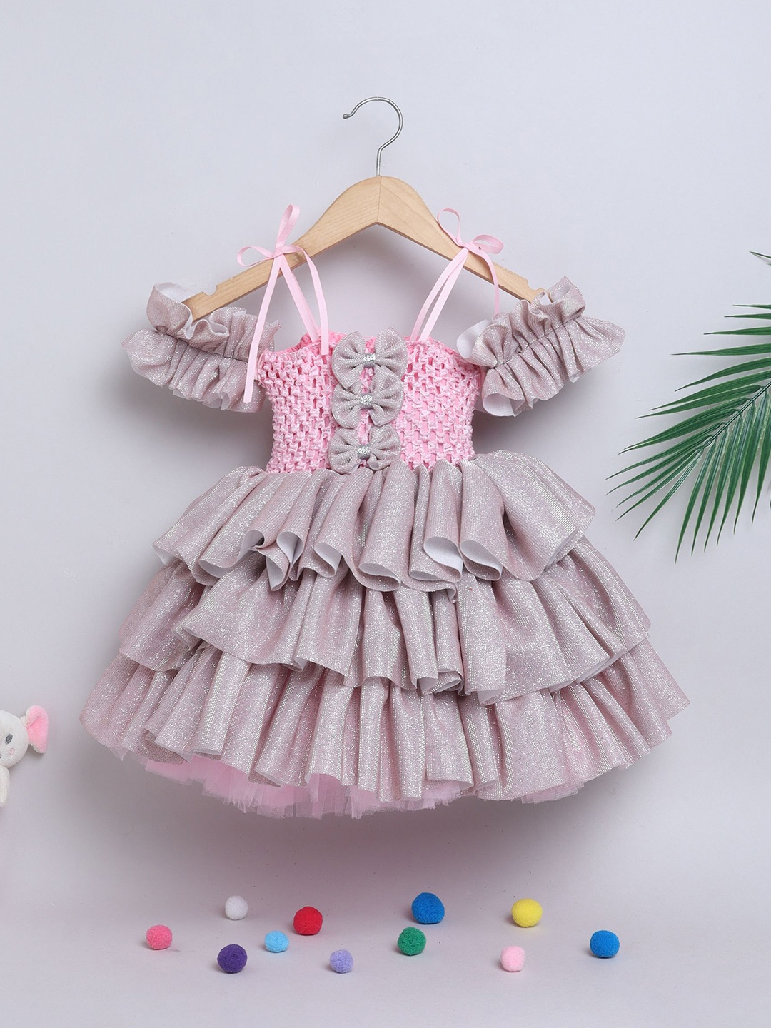 

TINY MINY ME Satin Dress, Pink