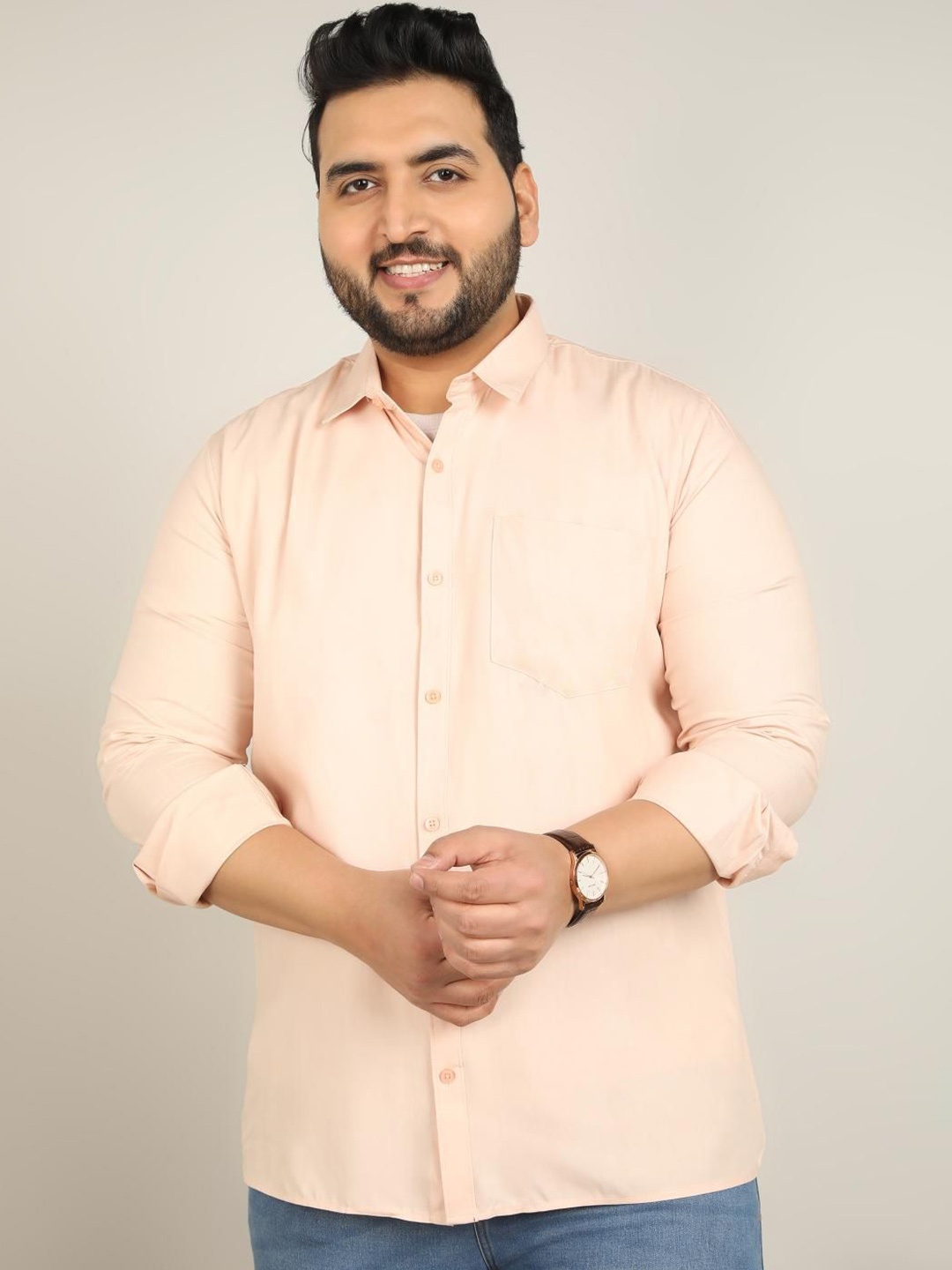 

METRONAUT PLUS Men Classic Opaque Casual Shirt, Pink