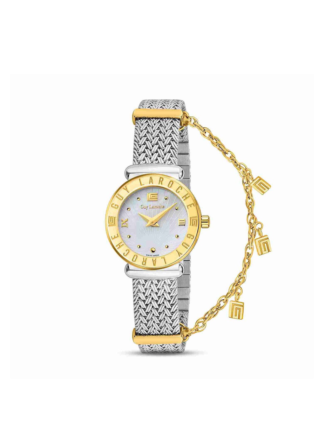 

Guy Laroche Women Dial & Stainless Steel Bracelet Style Straps Analogue Watch GLWLG0000917, White