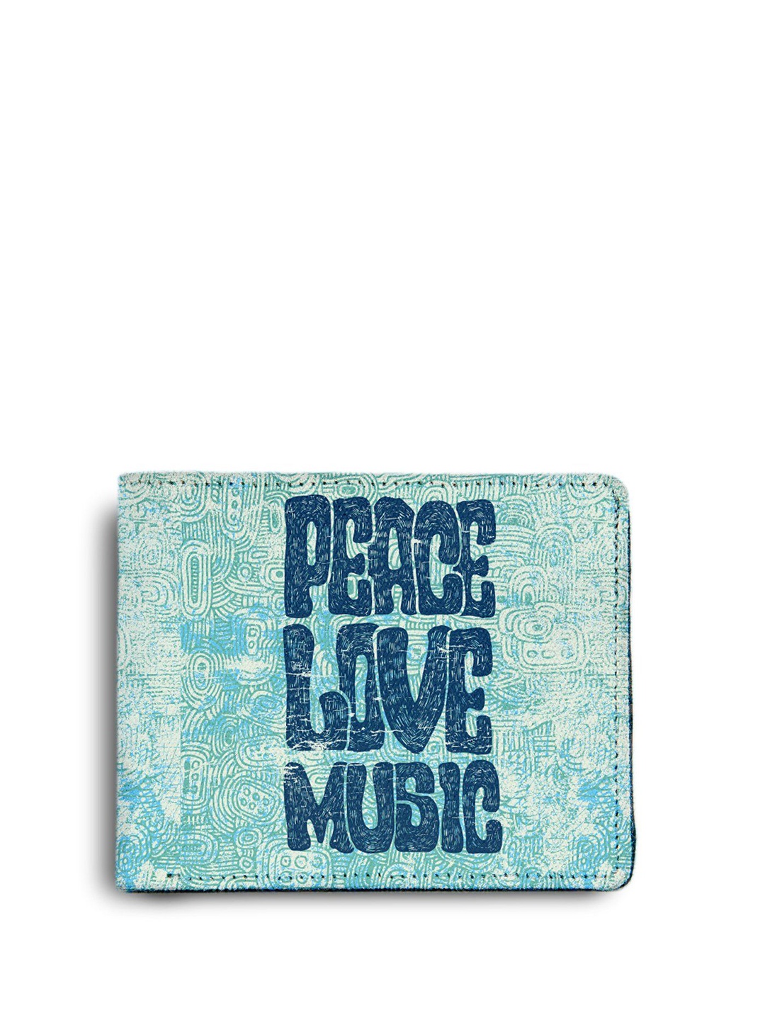 

ShopMantra Men Typography Printed PU Two Fold Wallet, Blue