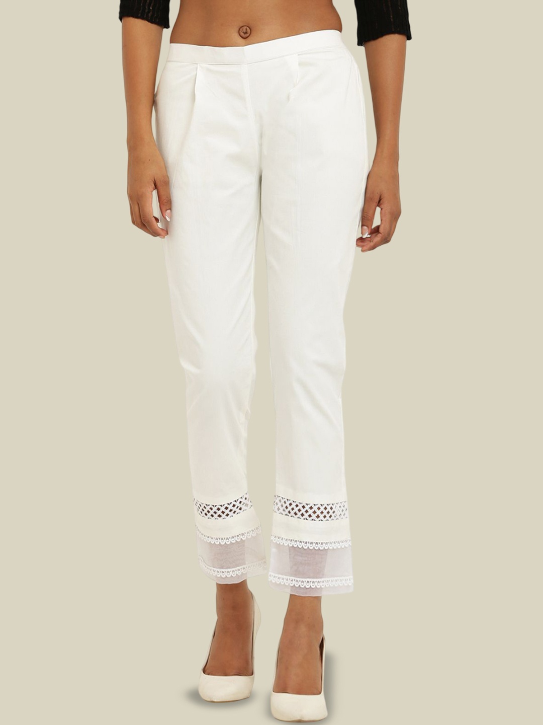

Sellingsea Women Trousers, White