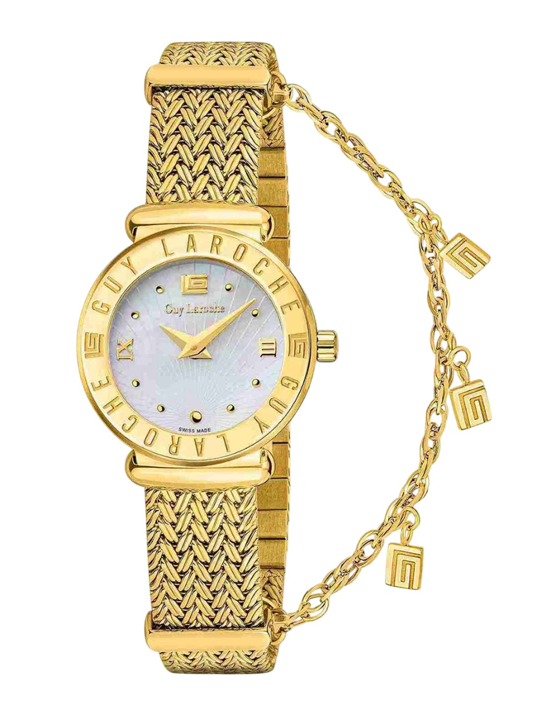 

Guy Laroche Women Dial & Stainless Steel Bracelet Style Straps Analogue Watch GLWLG0000916, White