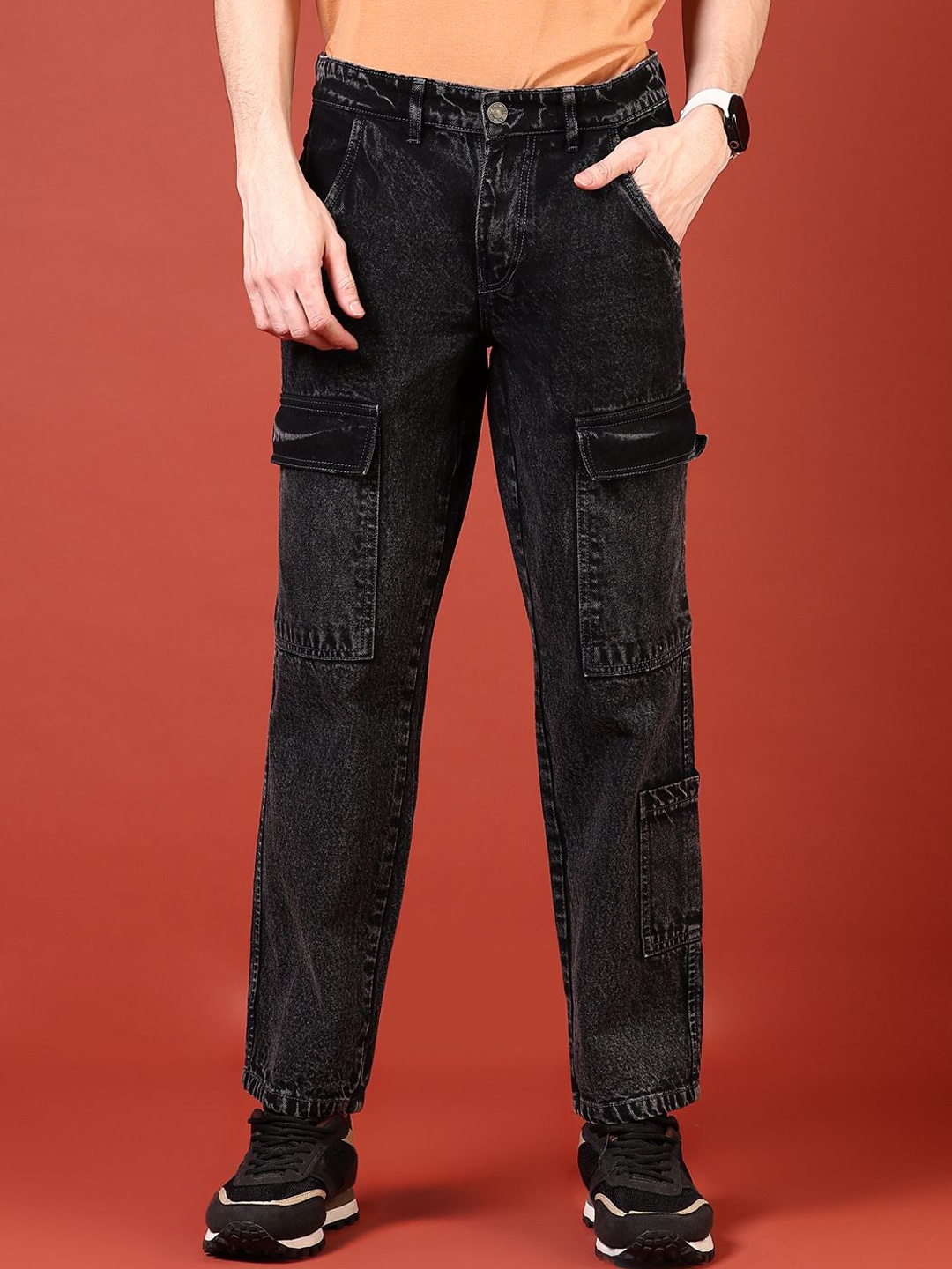 

V-Mart Men Light Fade Jeans, Black