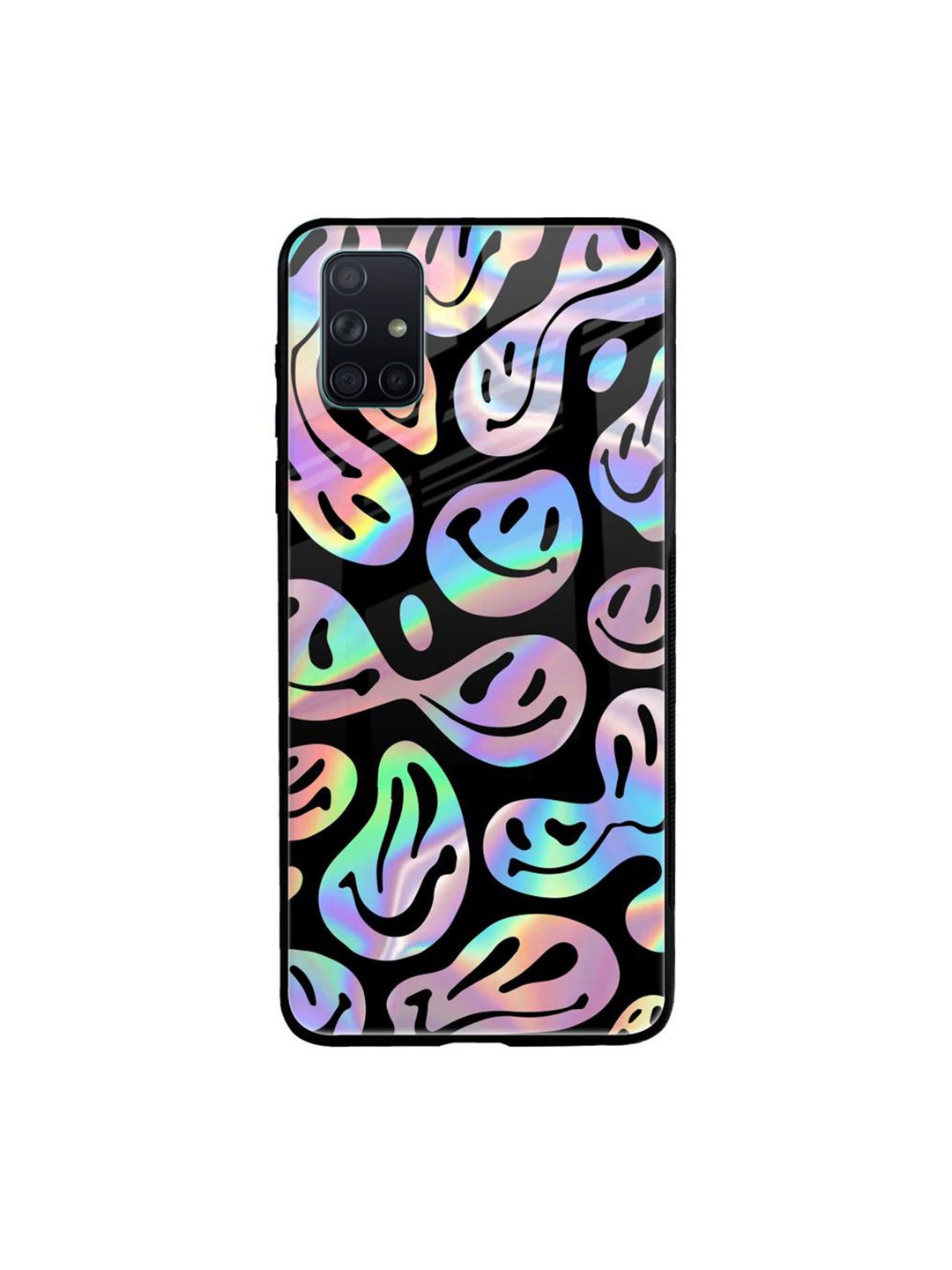 

QRIOH Quirky Printed Samsung Galaxy A71 Back Case Mobile Accessories, Black