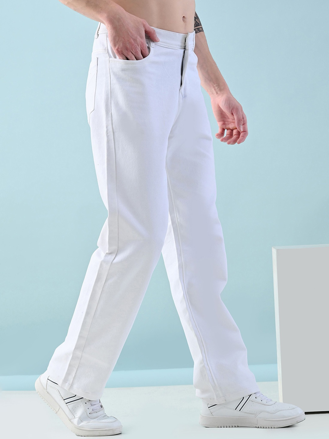 

Moda Rapido Men Classic Stretchable Jeans, White