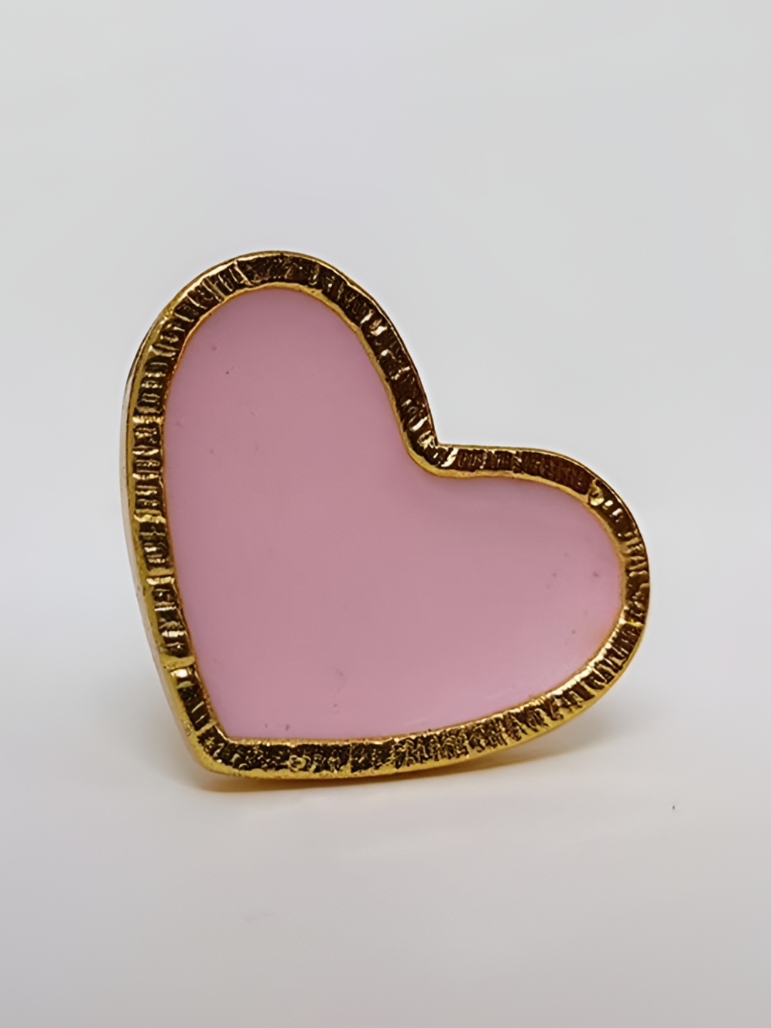 

Pinch of Pretty Pink Brass Heart Knob