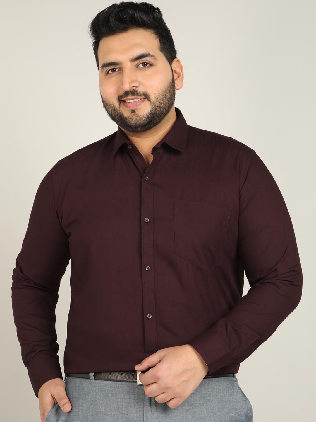 

METRONAUT PLUS Men Classic Opaque Casual Shirt, Maroon
