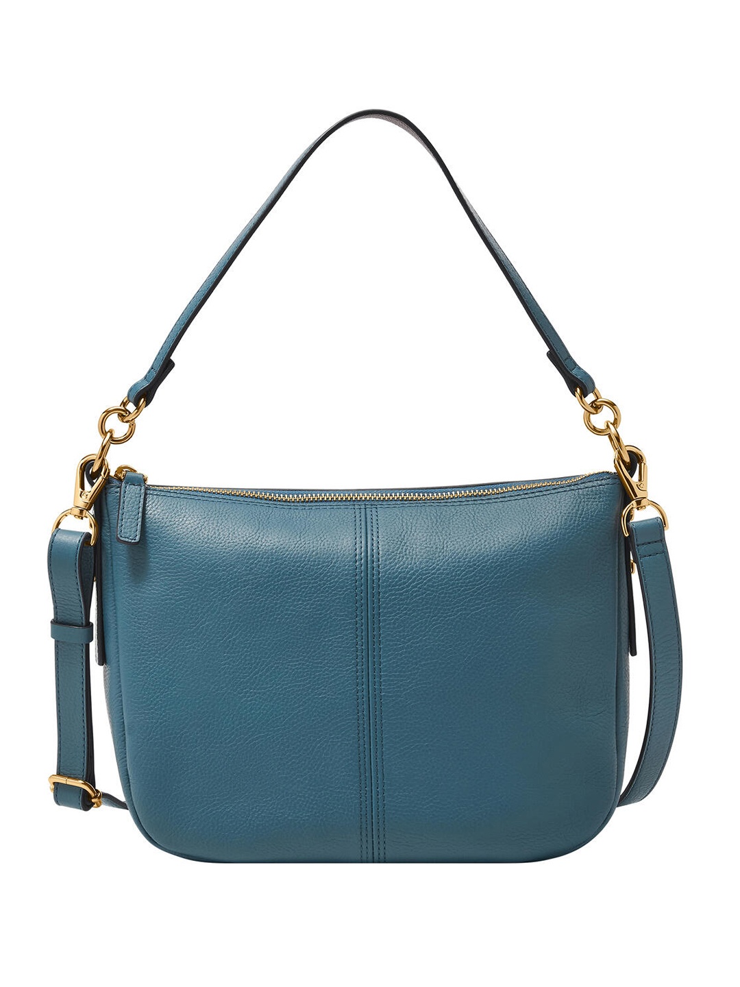 

Fossil Leather Half Moon Shoulder Bag with Tasselled, Blue
