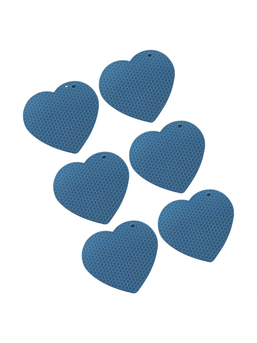 

Baskety Peacock Turquoise Blue 6 Pieces Non-Slip Silicone Trivets