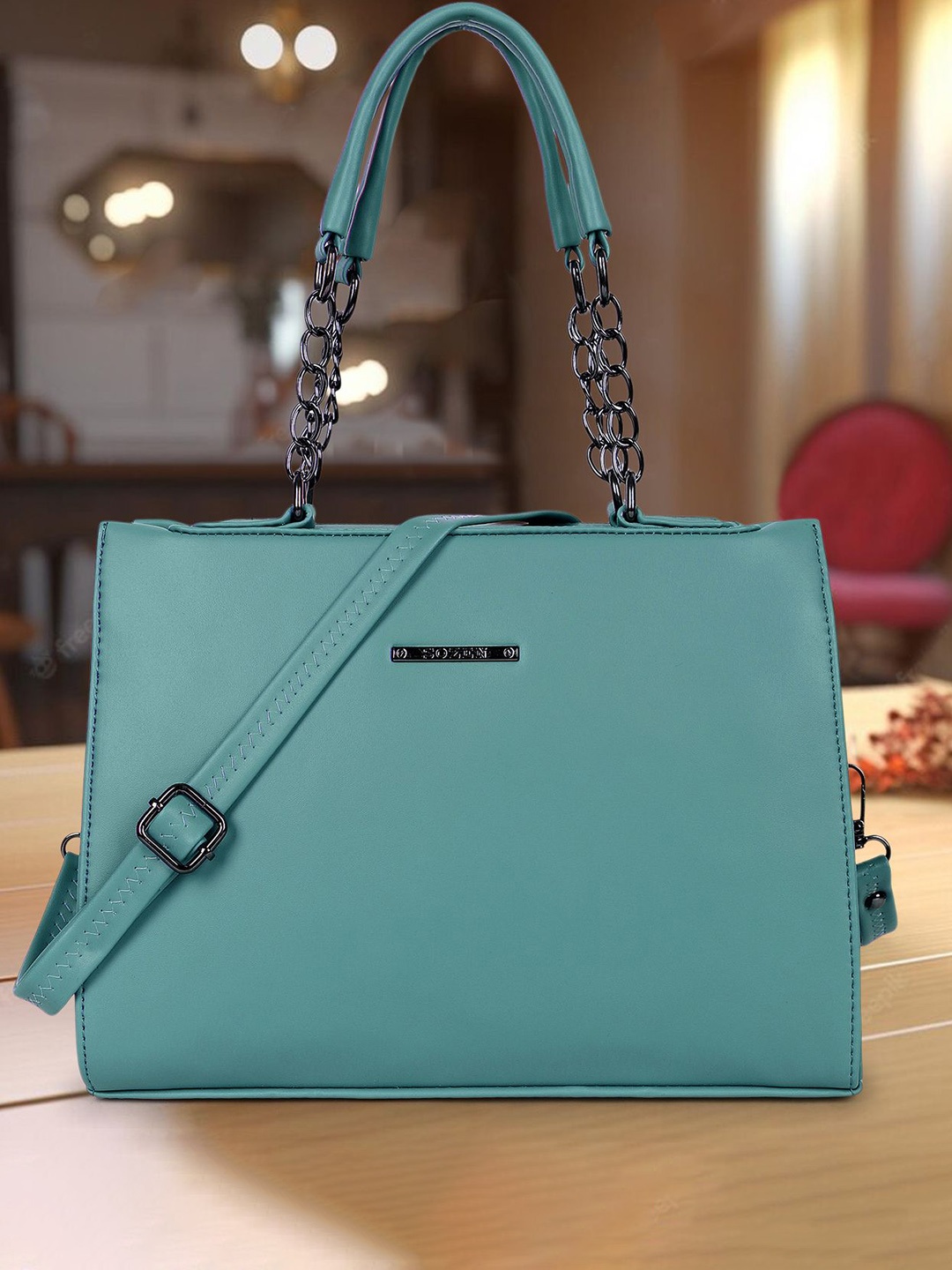 

LADY QUINTON PU Structured Handheld Bag with Quilted, Green